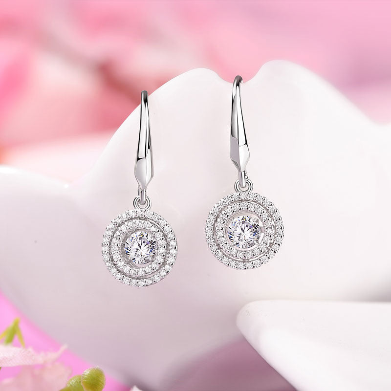 The Celeste Set - halo earrings alternate view