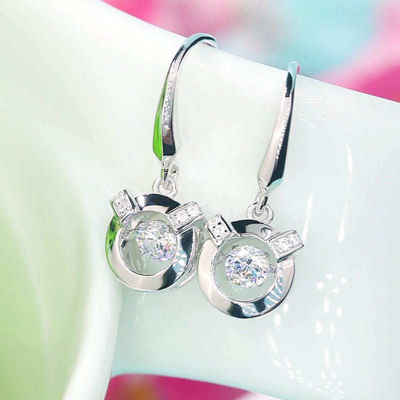 Dancing Stone Earrings Dangle Hook - View 5 | SelinJewels