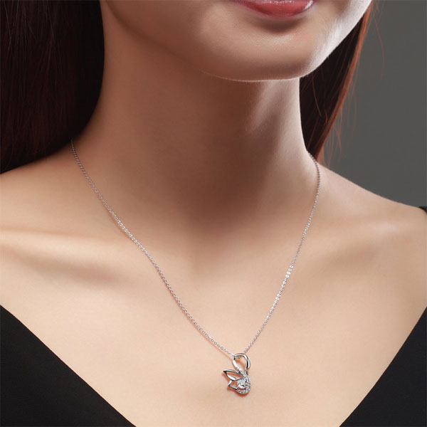 The Odette Set - swan necklace alternate view