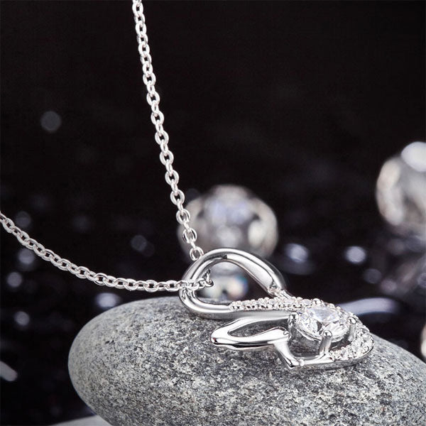 The Odette Set - swan necklace close view