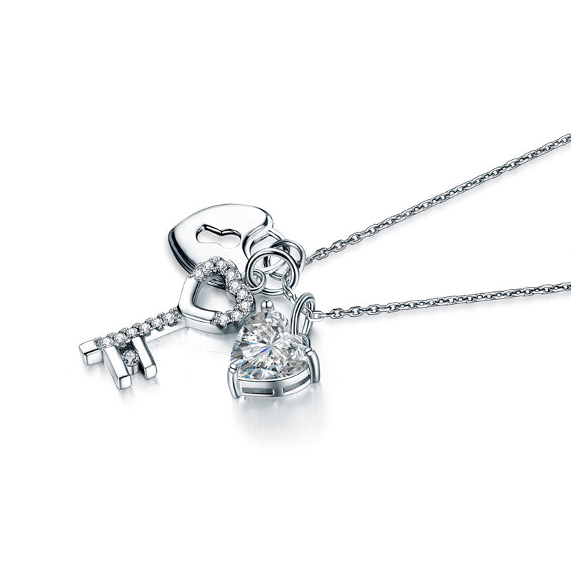 The Devotion Set - lock and key necklace alternate view