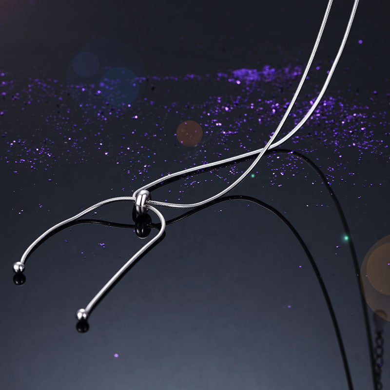 Adjustable Solid 925 Sterling Silver Necklace - View 4 | SelinJewels