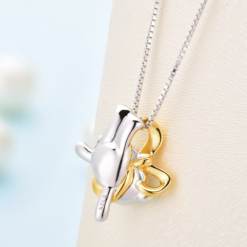 Lovely Bear Pendant Necklace - View 6 | SelinJewels