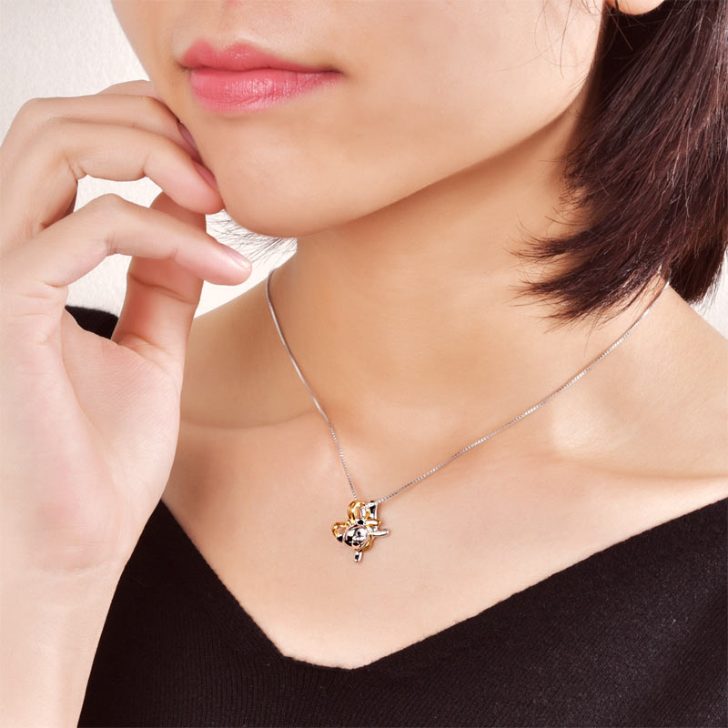 Lovely Bear Pendant Necklace - View 2 | SelinJewels