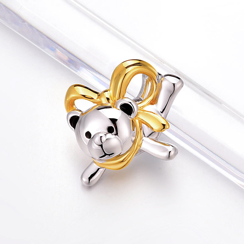 Lovely Bear Pendant Necklace - View 3 | SelinJewels