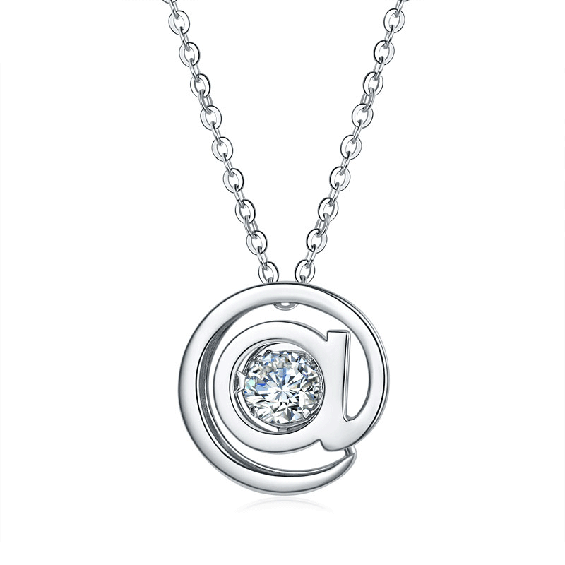 Pendant Moissanite Diamond Dancing Stone Necklace 925 Sterling Silver | SelinJewels