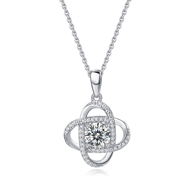 Flower moissanite necklace MFN8151
