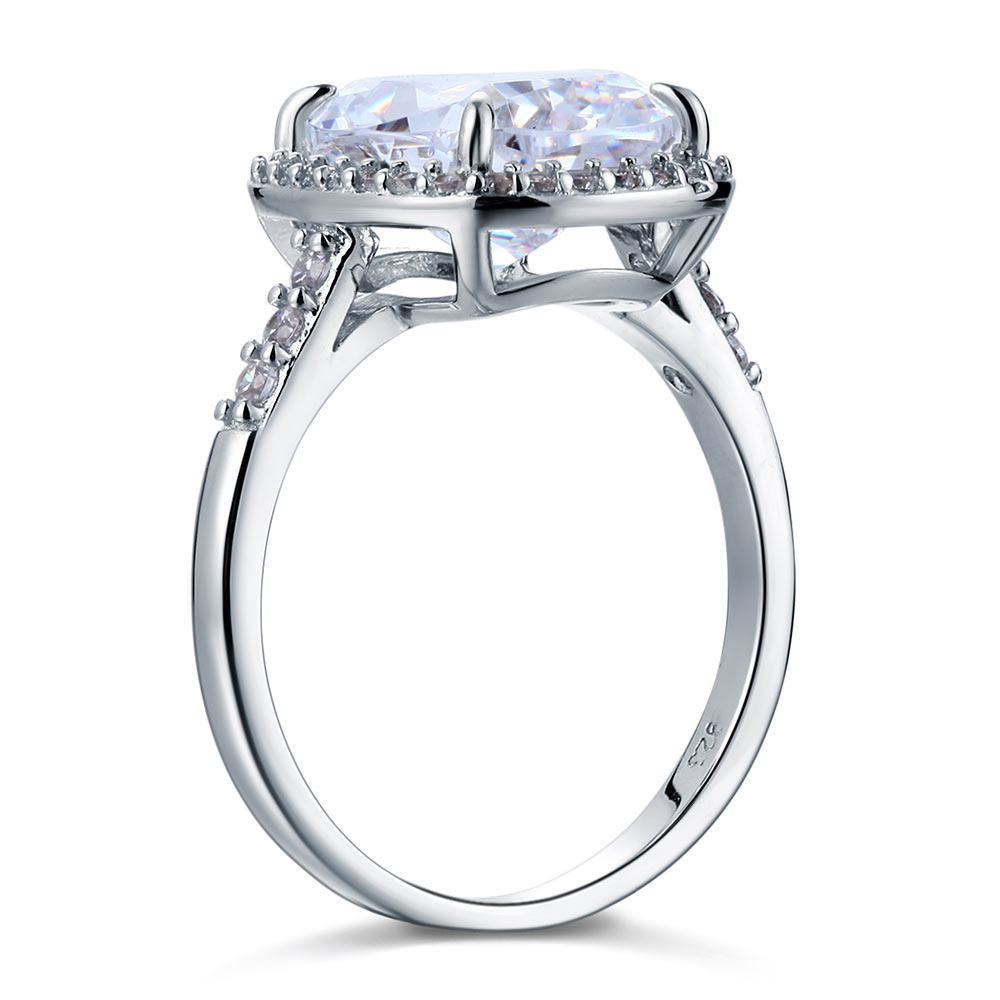 Luxury Engagement Ring 6 Ct Cushion Simulated Diamond - View 2 | SelinJewels
