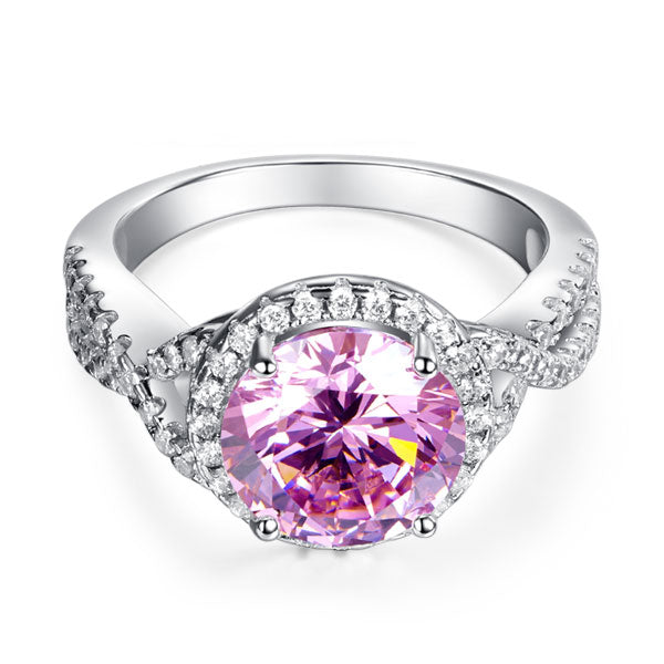 3 Carat Fancy Pink Diamond Luxury Wedding Ring - View 4 | SelinJewels