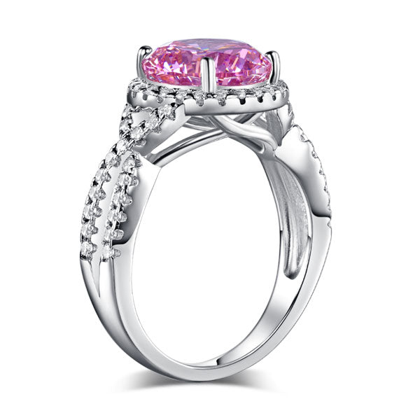 3 Carat Fancy Pink Diamond Luxury Wedding Ring - View 5 | SelinJewels