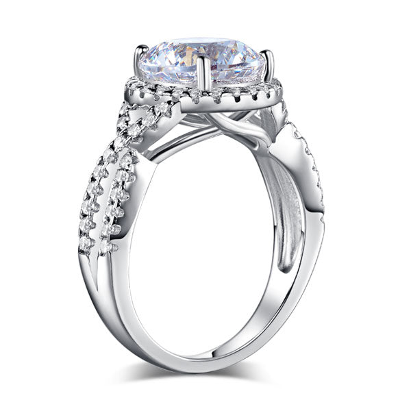 3 Carat Simulated Diamond Luxury Wedding Ring - View 5 | SelinJewels
