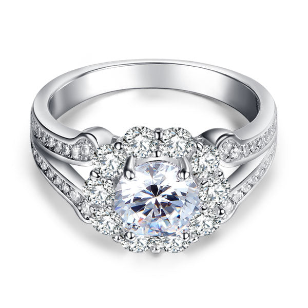 Art Deco Vintage Ring Simulated Diamond - View 3 | SelinJewels
