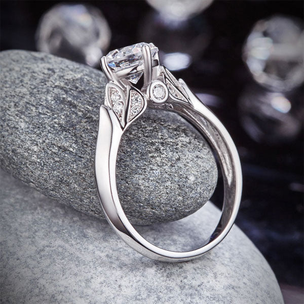 925 Sterling Silver Wedding Promise Anniversary Ring 1.25 Ct Simulated Diamond Jewelry