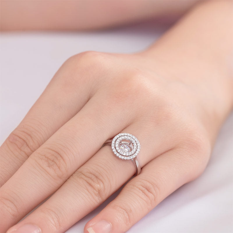 The Celeste Set - halo ring angle view