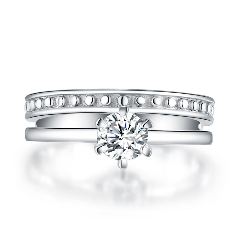 Solid 925 Sterling Silver Ring Fashion Party - View 3 | SelinJewels