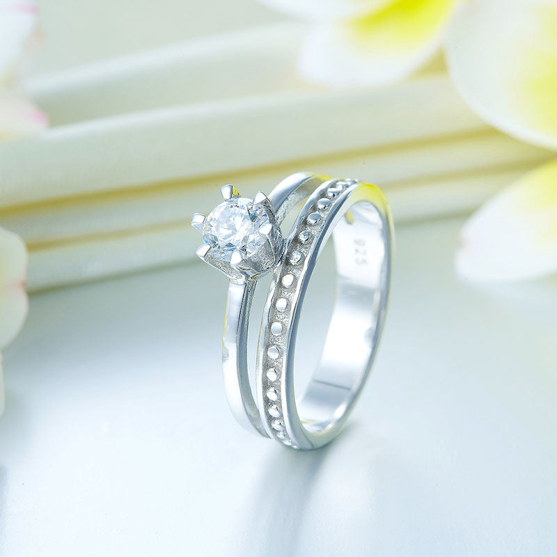 Solid 925 Sterling Silver Ring Fashion Party Jewelry