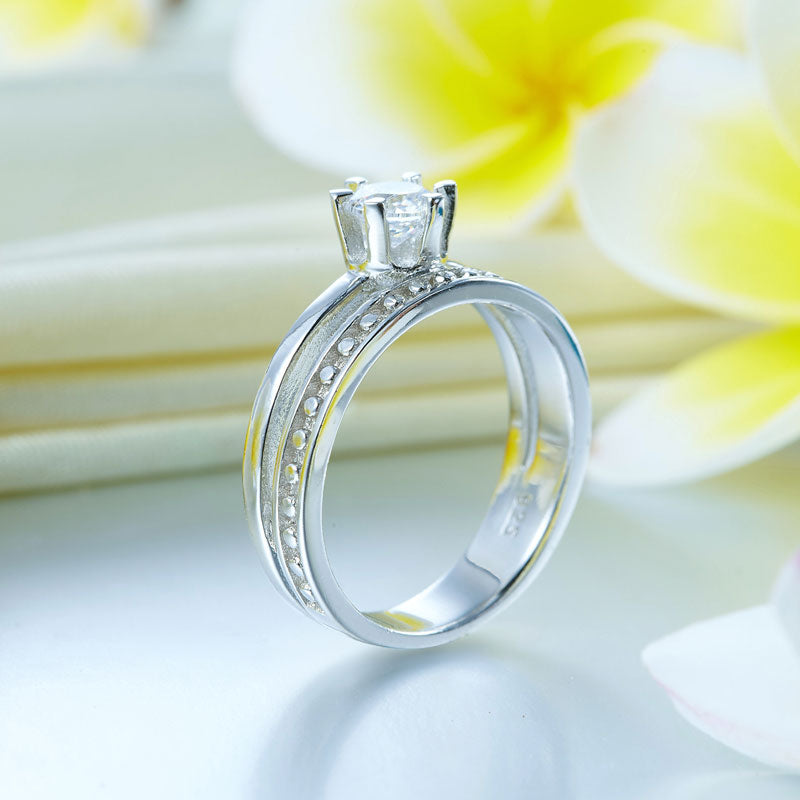 Solid 925 Sterling Silver Ring Fashion Party Jewelry