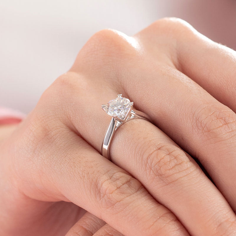 1.5 Carat Moissanite Diamond Heart Shape Ring - View 2 | SelinJewels