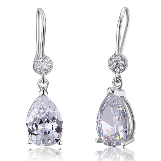 Clear pear earrings XFE8012