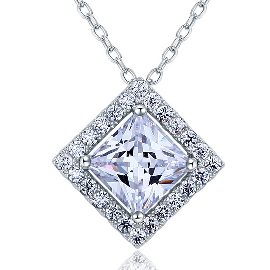 Princess cut necklace XFN8036