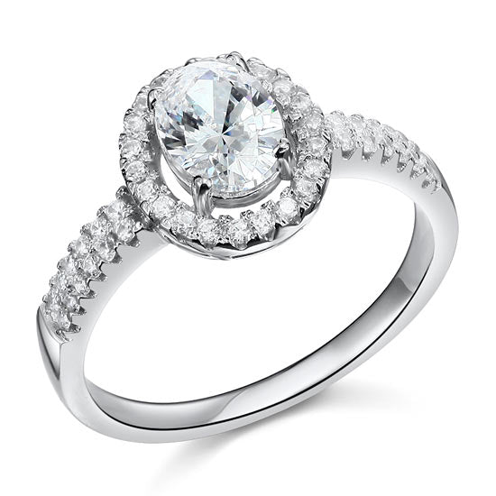 1.5 Carat Simulated Diamond Engagement Ring 925 Sterling Silver | SelinJewels