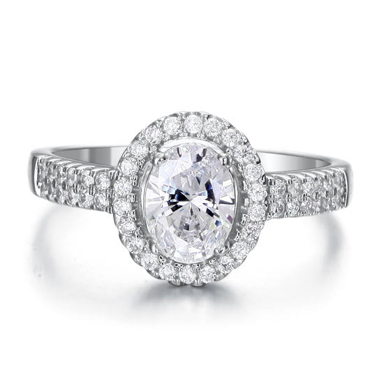 1.5 Carat Simulated Diamond Engagement Ring - View 3 | SelinJewels
