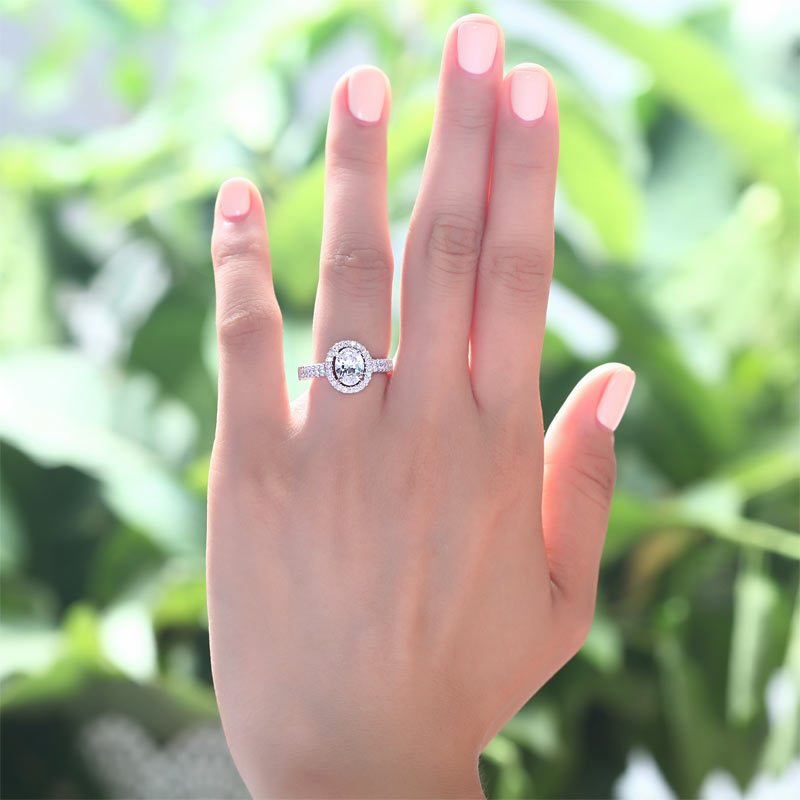 1.5 Carat Simulated Diamond Engagement Ring - View 5 | SelinJewels