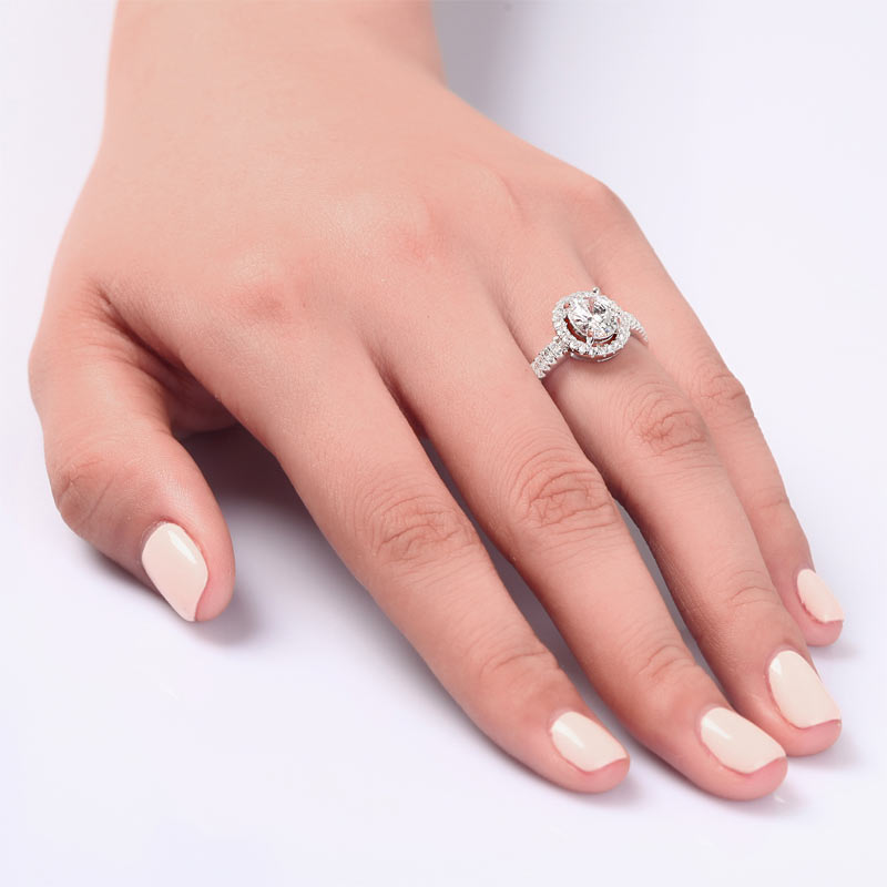 1.5 Carat Simulated Diamond Engagement Ring - View 2 | SelinJewels