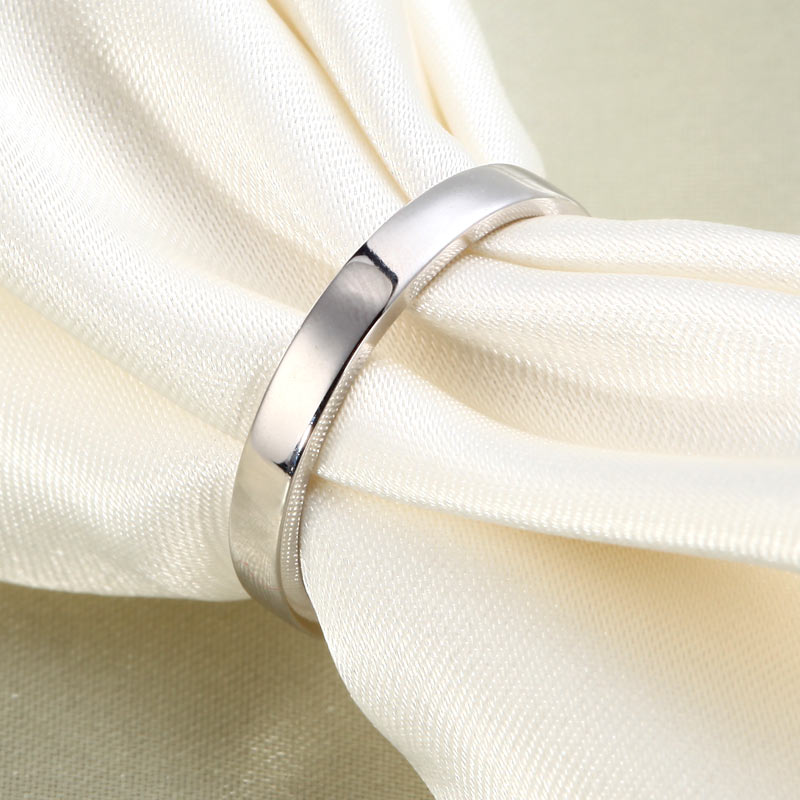 Classic Plain Solid Sterling 925 Silver Wedding Band Ring - View 2 | SelinJewels