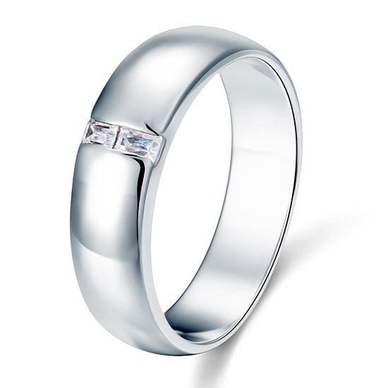 Men's Wedding Band Solid Sterling 925 Silver Ring - View 4 | SelinJewels
