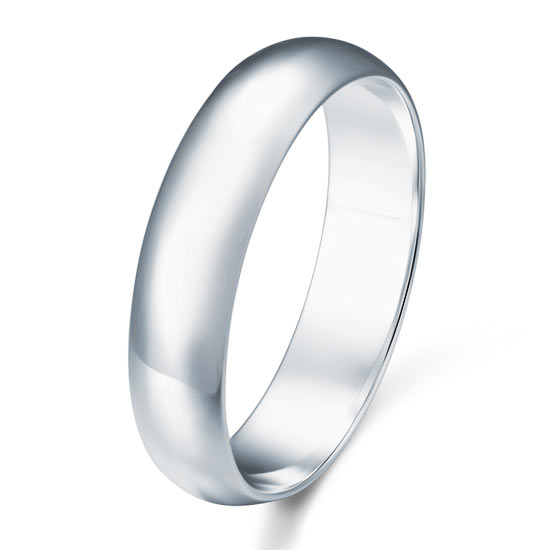 High Polished Plain Men's Solid Sterling 925 Silver Ring | SelinJewels