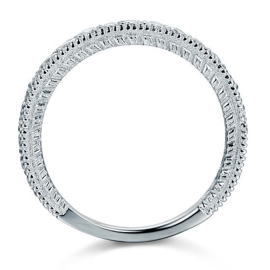 Vintage Style Art Deco Simulated Diamond Eternity Ring - View 4 | SelinJewels
