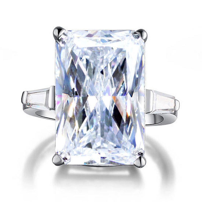 Princess Cut Simulated Diamond 925 Sterling Silver Luxury Ring | SelinJewels