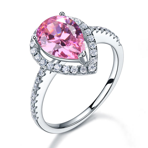 Pink pear ring XFR8203