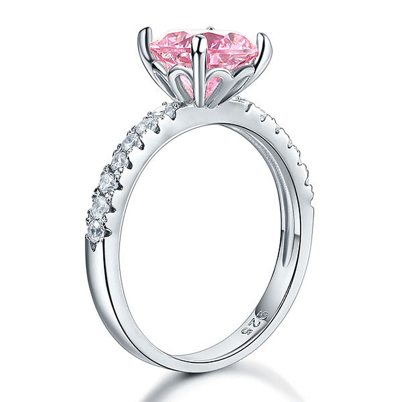 925 Sterling Silver Bridal Engagement Ring 2 Carat Simulated Diamond | SelinJewels