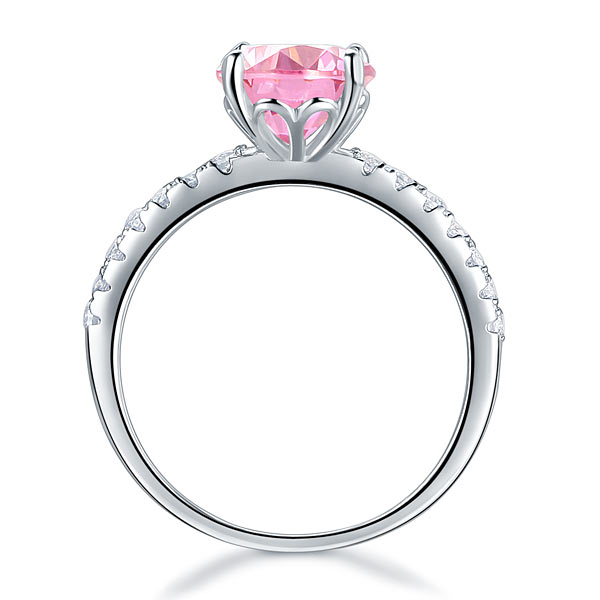 925 Sterling Silver Bridal Ring 2 Carat - View 3 | SelinJewels
