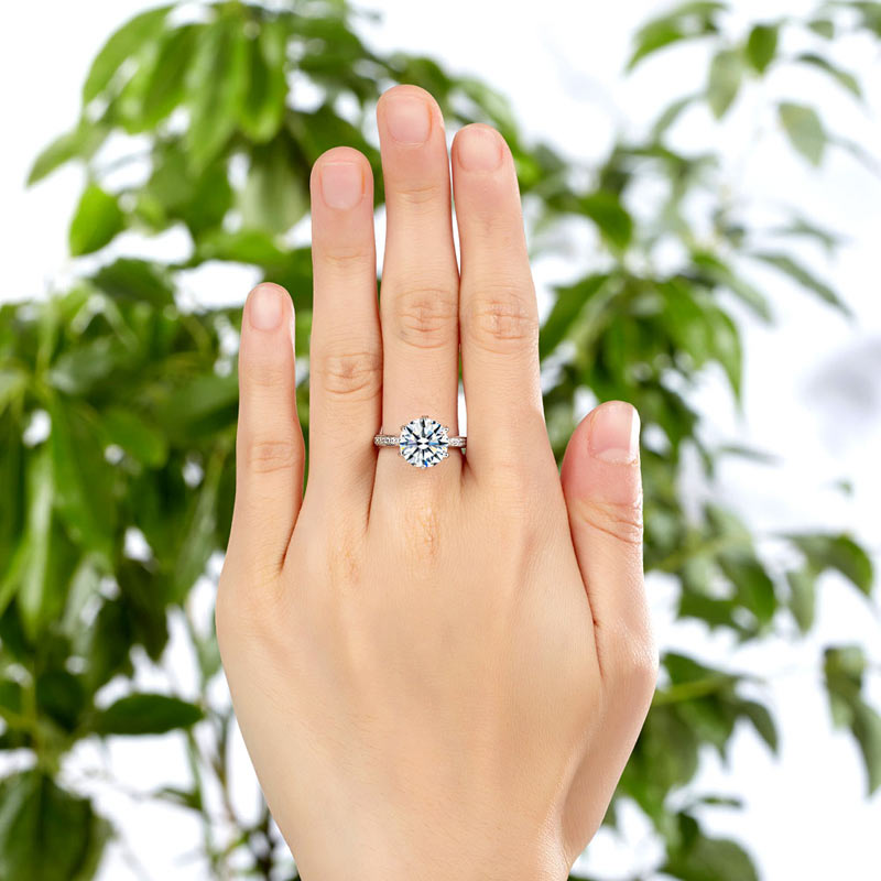 925 Sterling Silver Luxury Wedding Ring 3 Carat - View 2 | SelinJewels