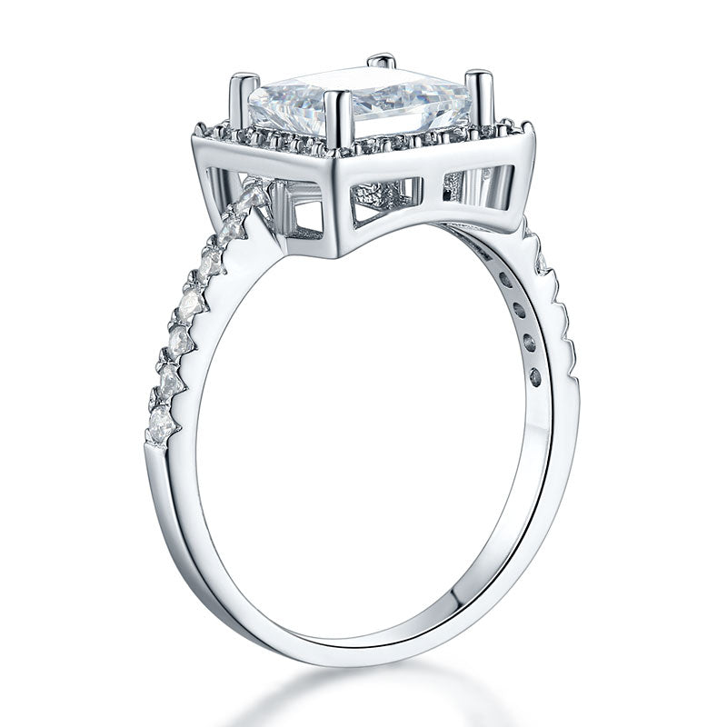 1.5 Ct Princess Simulated Diamond Wedding Anniversary Ring - View 3 | SelinJewels