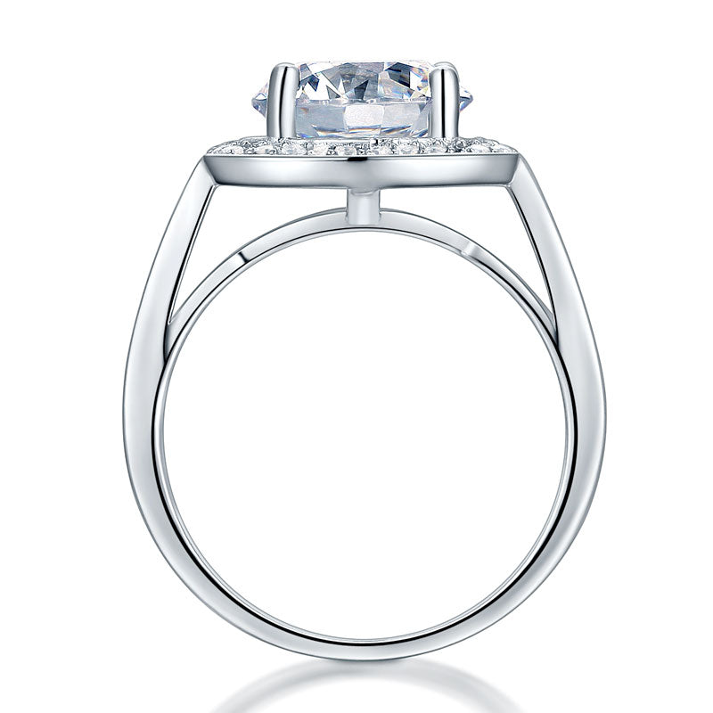 Luxury Halo Ring 3.5 Ct Simulated Diamond - View 5 | SelinJewels