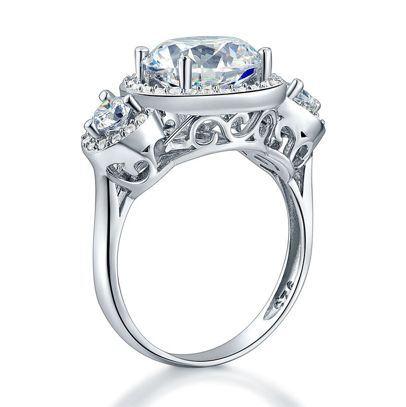 Three-Stone Promise Ring Vintage Art Deco - View 4 | SelinJewels