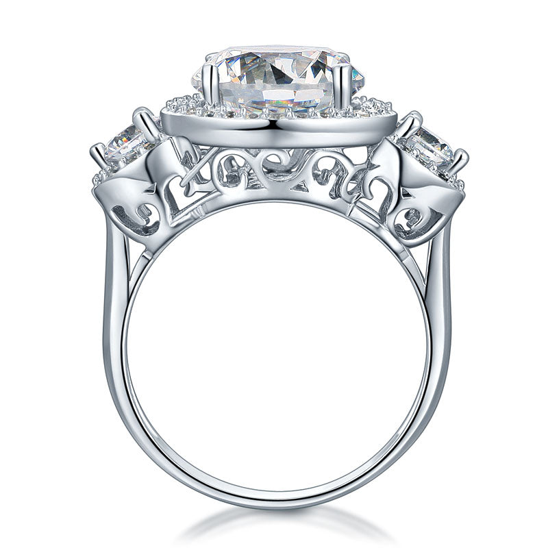 Three-Stone Promise Ring Vintage Art Deco - View 5 | SelinJewels