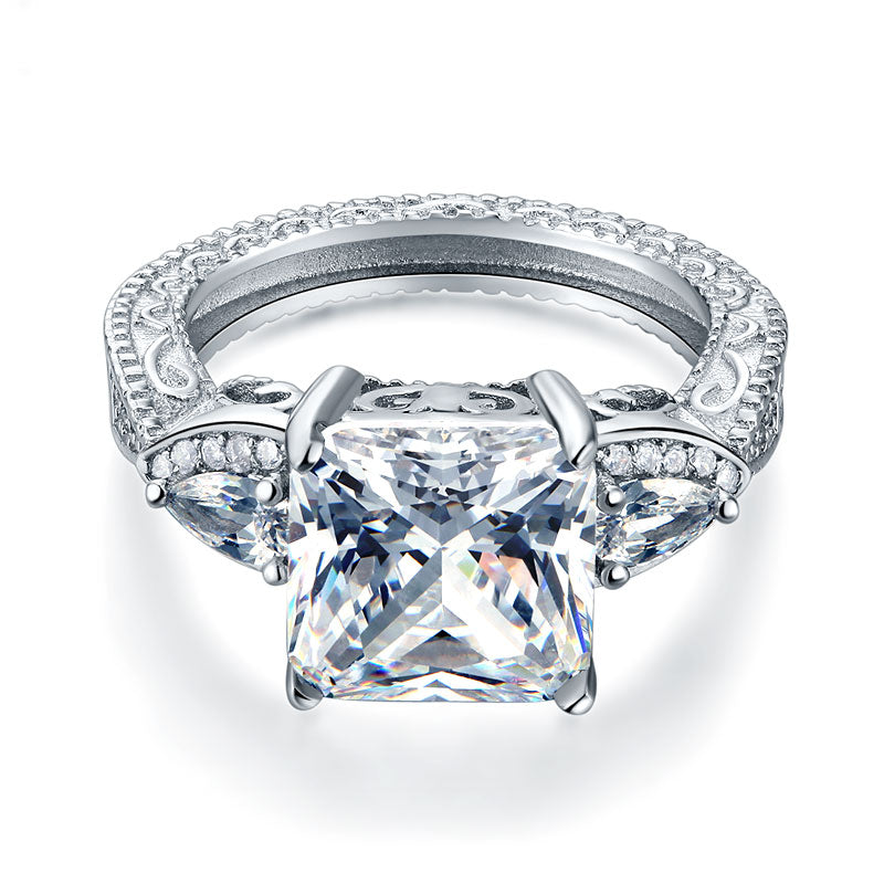 Luxury Vintage Engagement Ring 4 Ct Diamond - View 4 | SelinJewels