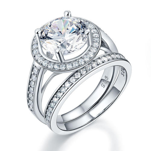 Luxury Promise Engagement Ring Set 3.5 Ct Vintage - View 7 | SelinJewels