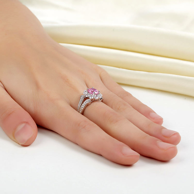Art Deco Vintage Ring Fancy Pink Diamond - View 5 | SelinJewels