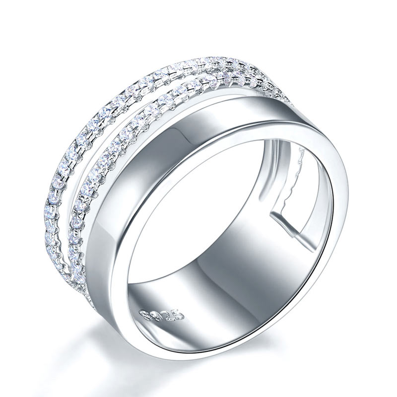 New Style Design Solid 925 Sterling Silver Wedding Band Ring | SelinJewels