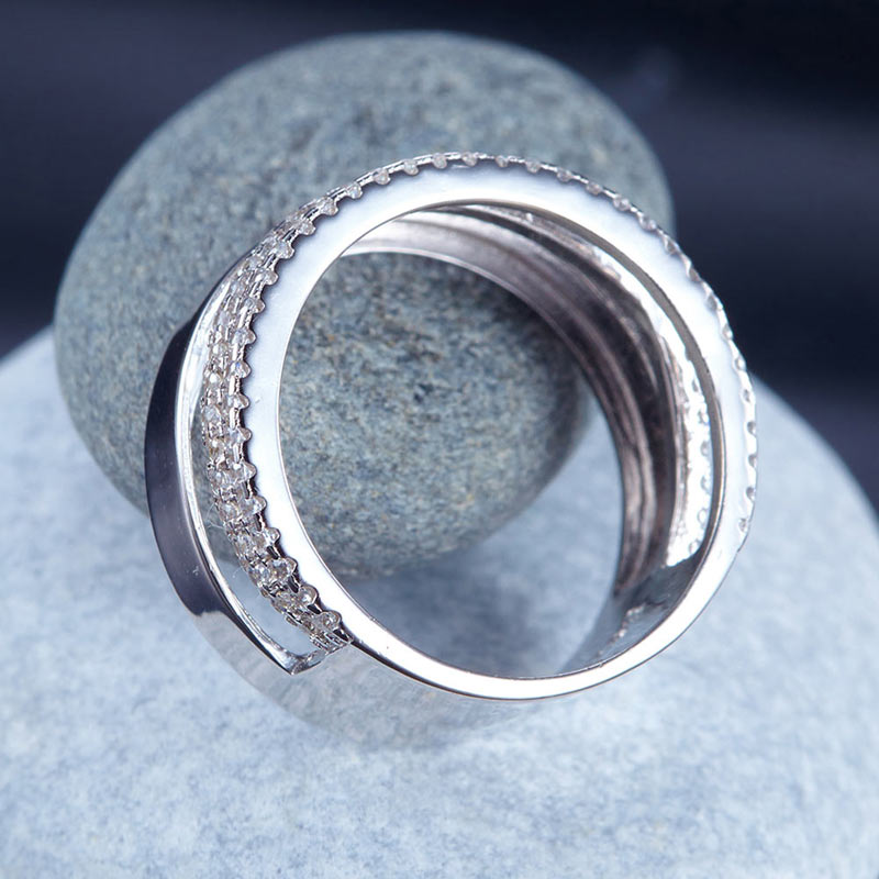 New Style Design Solid 925 Sterling Silver Wedding Band Ring