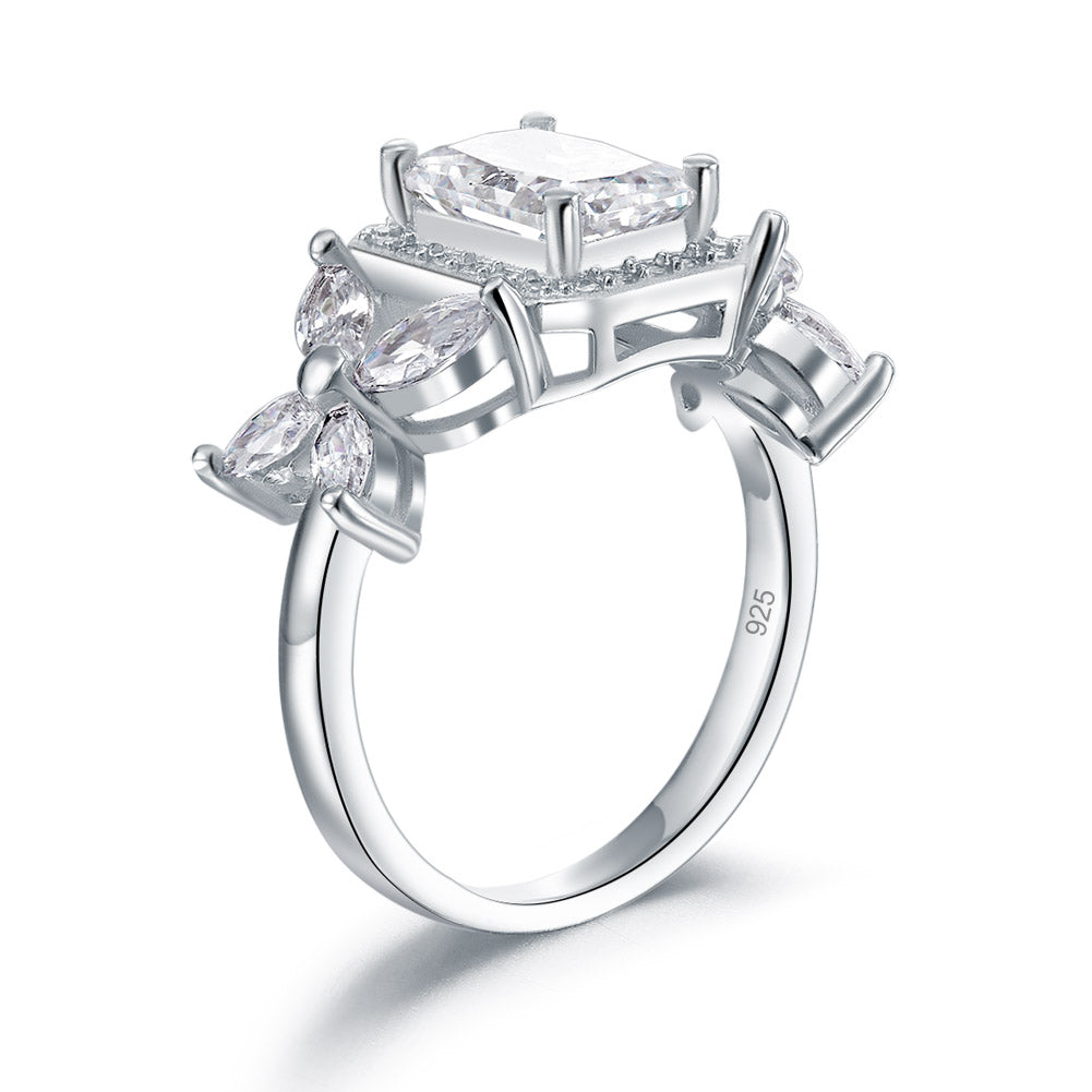Pageant Luxury Butterfly Wedding Ring - View 3 | SelinJewels