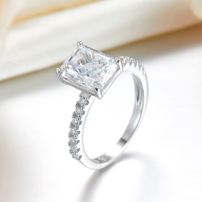 3 Carat Simulated Diamond Engagement Ring - View 2 | SelinJewels