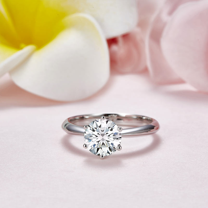 1.5 Carat Moissanite Diamond Solitaire Engagement Ring - View 3 | SelinJewels