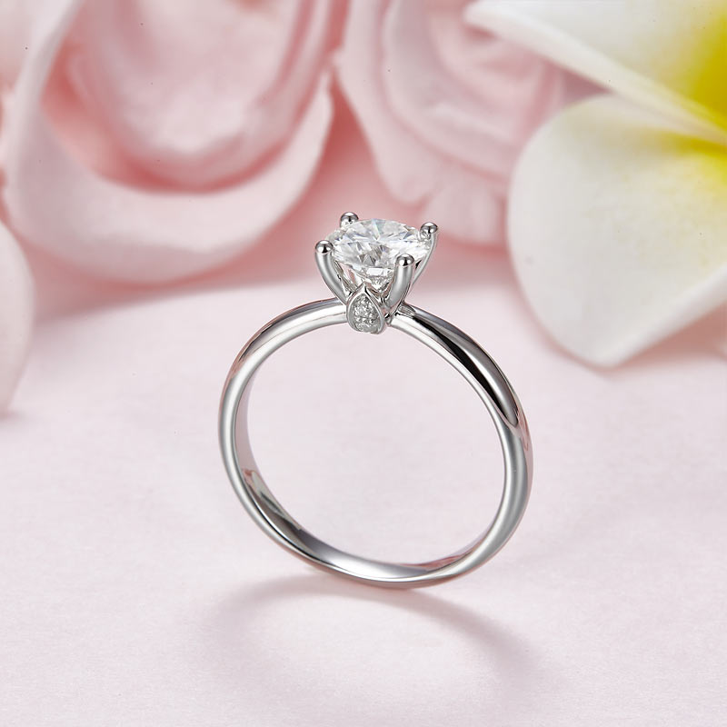 1 Carat Moissanite Diamond Ring Wedding Engagement 925 Sterling Silver